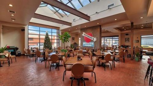 Dining Area with skylight